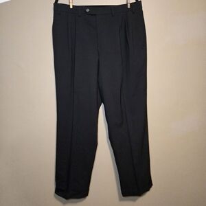 Lauren Ralph Lauren Men's Total Comfort Black 100% Wool Dress Pants Size 35Wx30L